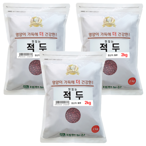 대한농산 맛있는 적두, 2kg, 3개