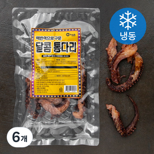 리프레쉬 맥반석으로 구운 달콤 통다리 (냉동), 100g, 6개