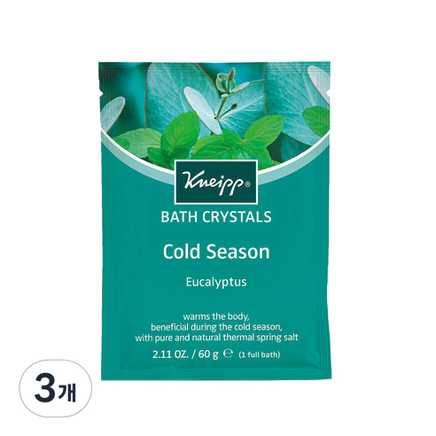 크나이프 콜드시즌 유칼립투스 배쓰솔트 입욕제, 60g, 3개
