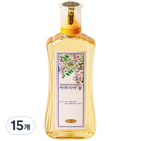 산내들농원 프리미엄 아카시아꿀, 15개, 500g