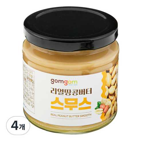 곰곰 리얼 땅콩버터 스무스, 230g, 4개