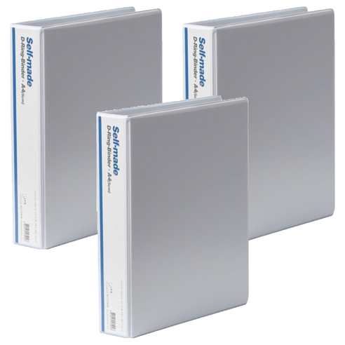 희망사무포인트 D링 바인더 5cm 라벨 3공 색상랜덤, 백색, 3개