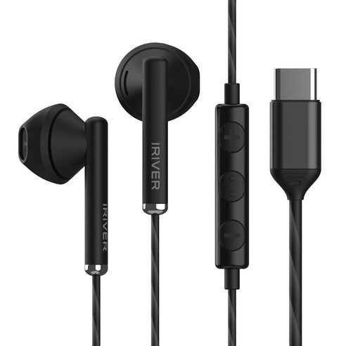 아이리버 THIN STICK C타입 전용 이어폰, BVC-100C, 블랙