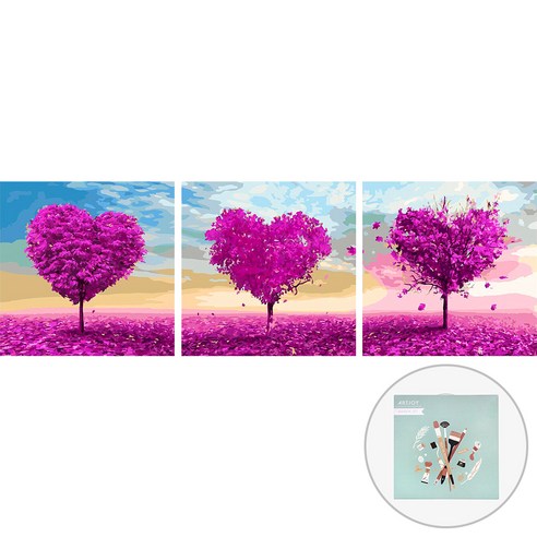 아트조이 DIY 명화 그리기 3단세트 50x50cm, 3단 사랑나무
