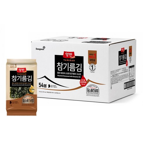 양반 참기름김, 4g, 54개