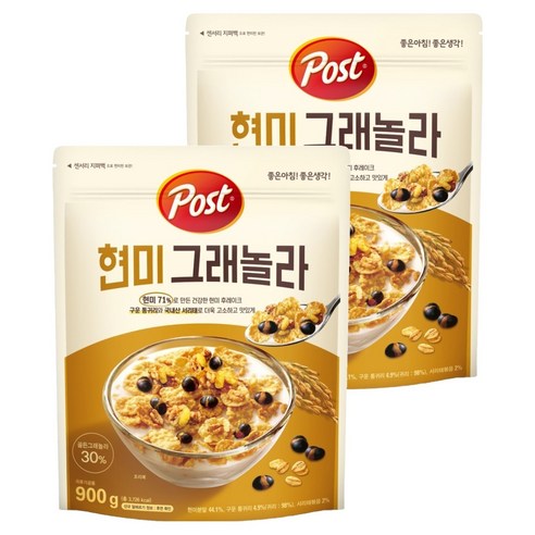 포스트 현미 그래놀라 시리얼, 900g, 2개
