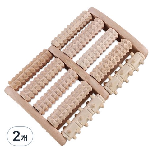 오코로 롤링 발 마사지 지압판, 우드, 2개