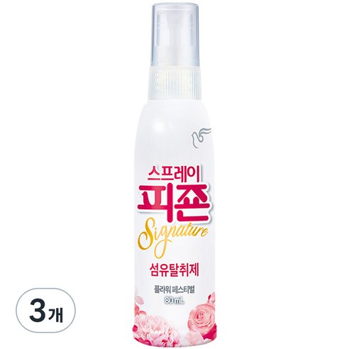 스프레이 피죤 섬유탈취제 강력탈취 시그니처, 80ml, 3개, 플라워 페스티벌향