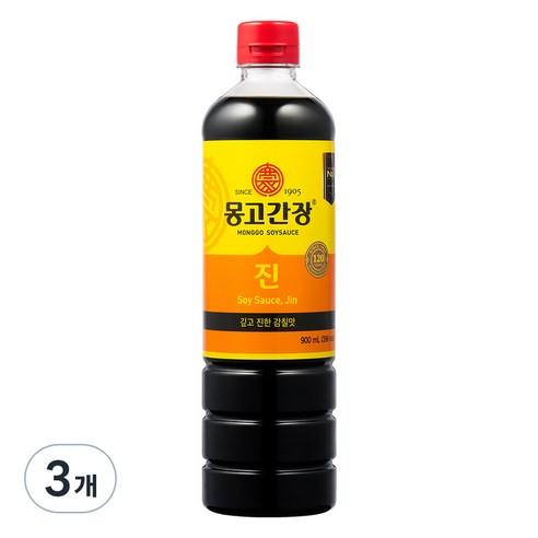몽고간장 진, 900ml, 3개