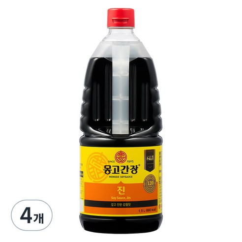 몽고간장 진, 1.5L, 4개