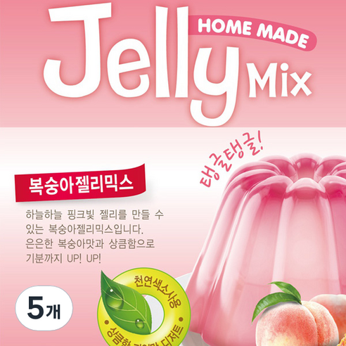 브레드가든 복숭아젤리믹스 젤리만들기, 100g, 5개