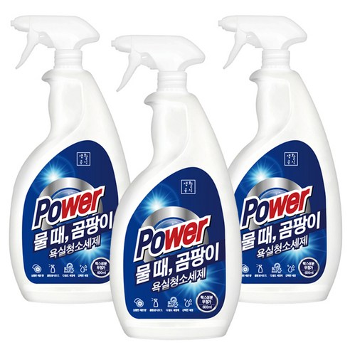 생활공식 파워 욕실청소세제, 3개, 600ml