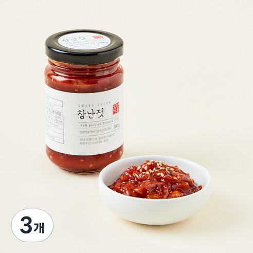 광천 창난젓, 180g, 3개