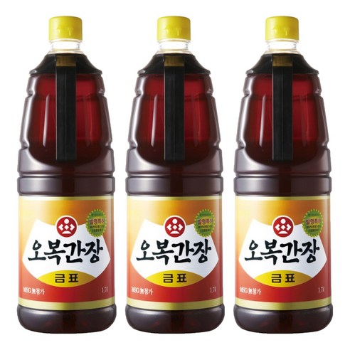 오복 간장 금표, 1.7L, 3개