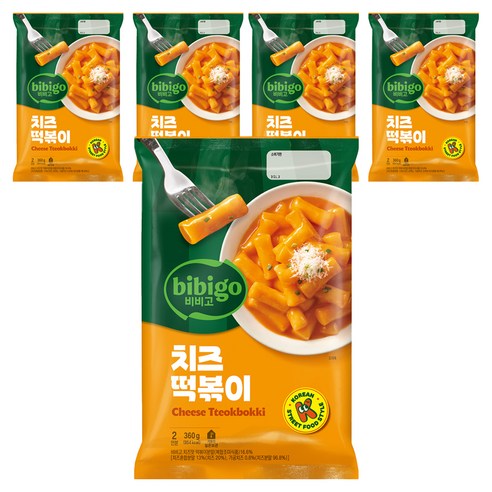 비비고 치즈떡볶이, 360g, 5개