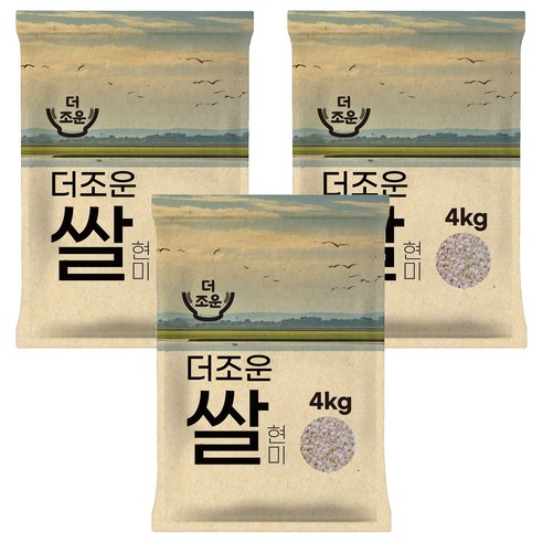 더조운 쌀 현미, 4kg, 3개