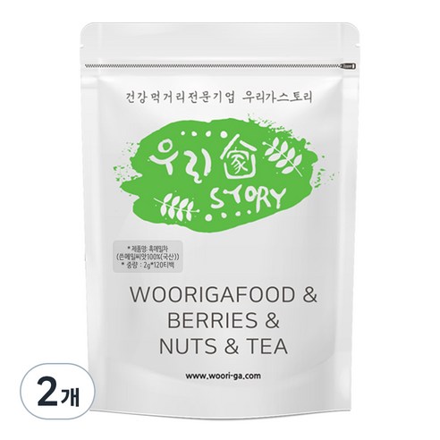 우리가스토리 흑메밀차 티백, 2g, 2개, 120개입