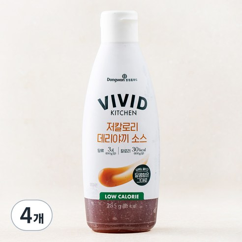 비비드키친 저칼로리 데리야끼 소스, 285g, 4개