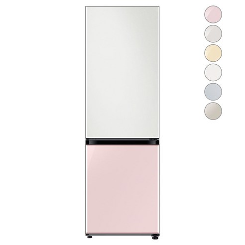 [색상선택형] 삼성전자 비스포크 냉장고 방문설치, 코타 화이트 + 글램 핑크