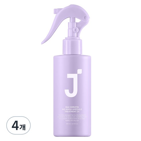 제이숲 실크 케라틴 노워시 앰플 트리트먼트 2X 스프레이형 헤어에센스, 200ml, 4개