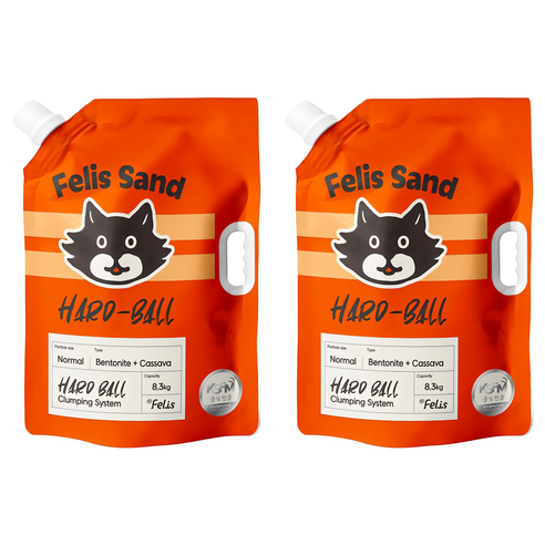 닥터펠리스 하드볼 응고형 벤토나이트, 8.3kg, 2개, 무향