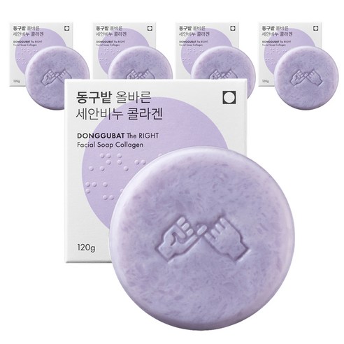 동구밭 올바른 콜라겐 세안비누, 120g, 5개