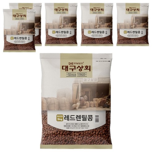 대구상회 레드렌틸콩, 2kg, 6개
