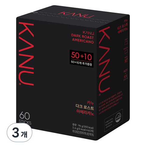 카누 다크 로스트 아메리카노, 1.6g, 60개입, 3개
