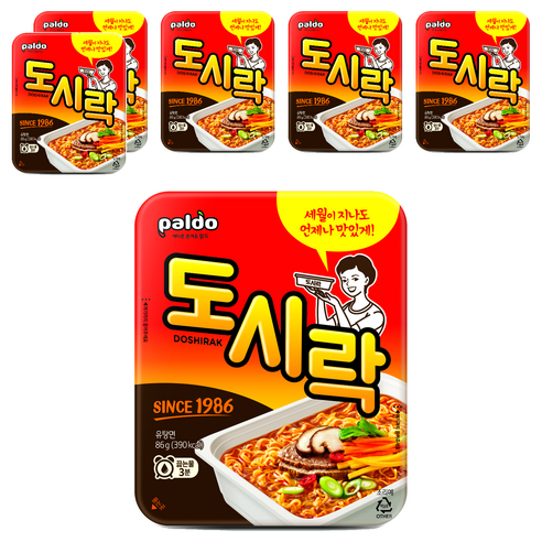 팔도도시락 컵라면 86g, 6개