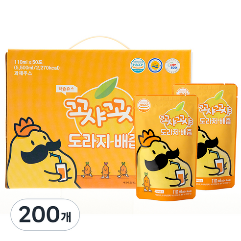 꼬샤꼬샤 도라지 배즙, 110ml, 200개