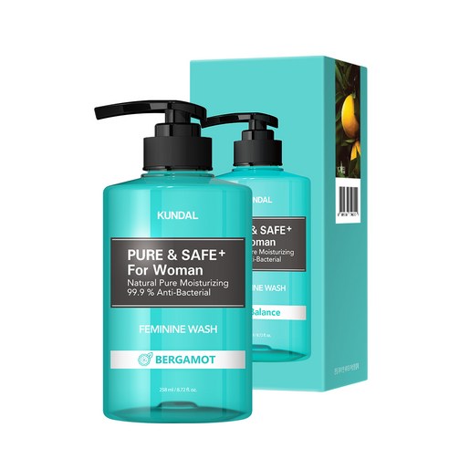 쿤달 퓨어 앤 세이프 페미닌 워시 여성청결제 베르가못향, 258ml, 1개