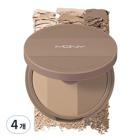 맥퀸뉴욕 페이크업 3색 쉐딩 9g, 뉴트럴브라운, 4개