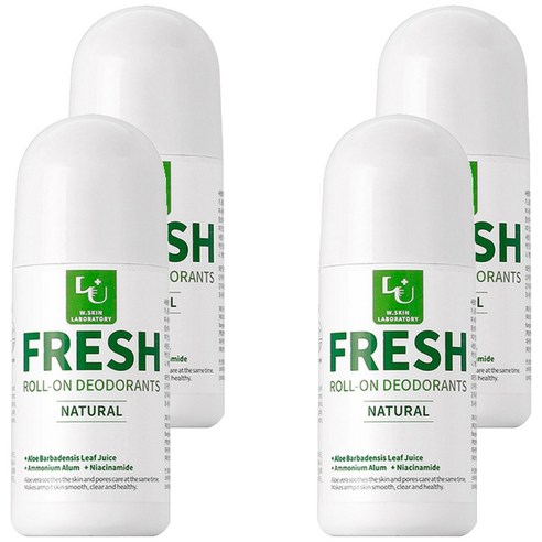 더블유피부연구소 프레쉬 롤 온 데오드란트, 30ml, 4개