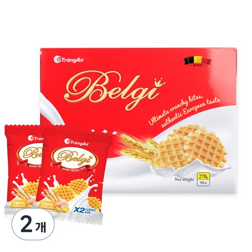 우리가스토리 벨기 에그 버터와플 쿠키 20p, 2개, 278g