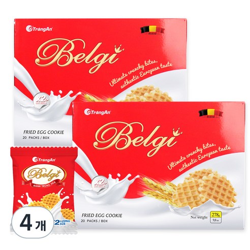 우리가스토리 벨기 에그 버터와플 쿠키 20p, 4개, 278g