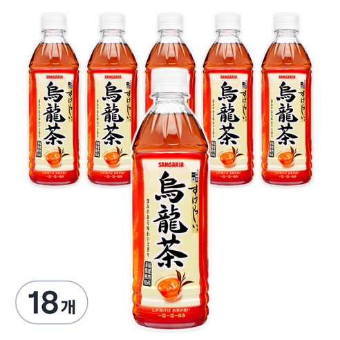 산가리아 스바라시 우롱차, 500ml, 18개