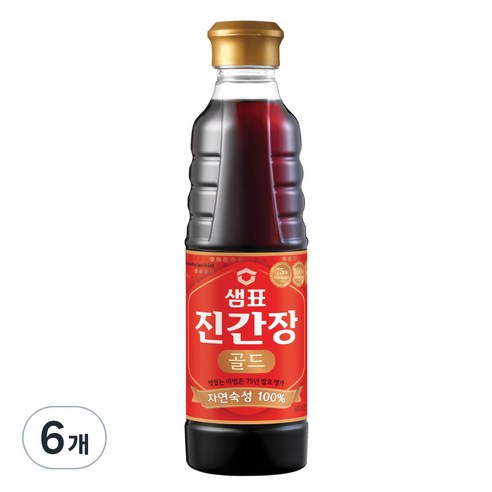 샘표 진간장 골드, 6개, 500ml
