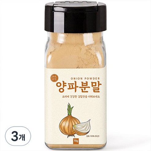 바른미각 양파가루, 3개, 70g