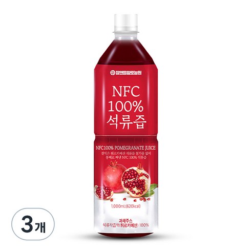 참앤들황토농원 NFC 착즙원액 석류즙, 1L, 5개