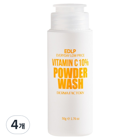 더마팩토리 EDLP 비타민 C 효소 클렌징 파우더 워시, 4개, 50g