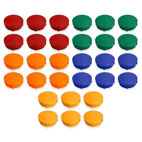 마그피아 칼라원형 자석홀더 무광 중, 혼합색상, 90개