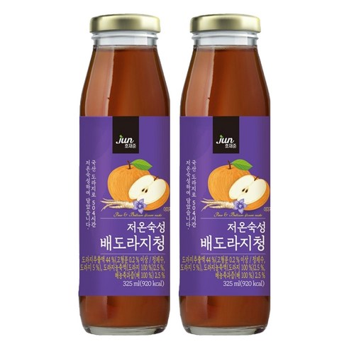 호재준 저온숙성 배도라지청, 325ml, 1개입, 2개