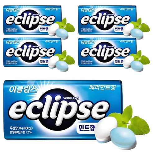 이클립스 페퍼민트향, 34g, 5개