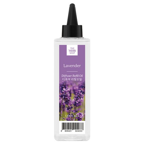 더허브샵 디퓨저 리필 오일, 라벤더, 120ml, 1개