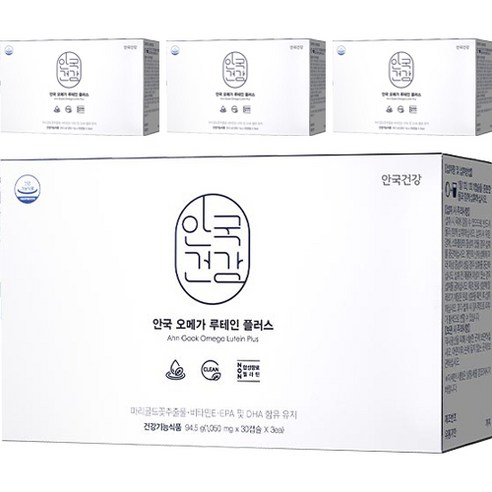 안국건강 오메가 루테인 플러스, 30캡슐, 12개