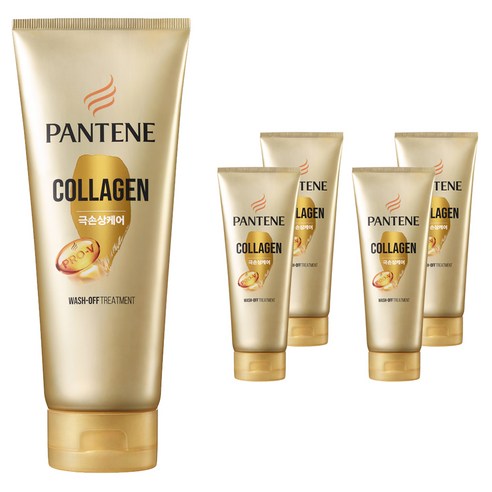 팬틴 콜라겐 극손상케어 헤어 트리트먼트 220ml, 5개 세트