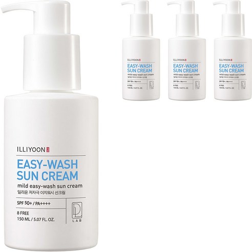 일리윤 저자극 이지워시 선크림 SPF50+ PA++++, 150ml, 4개