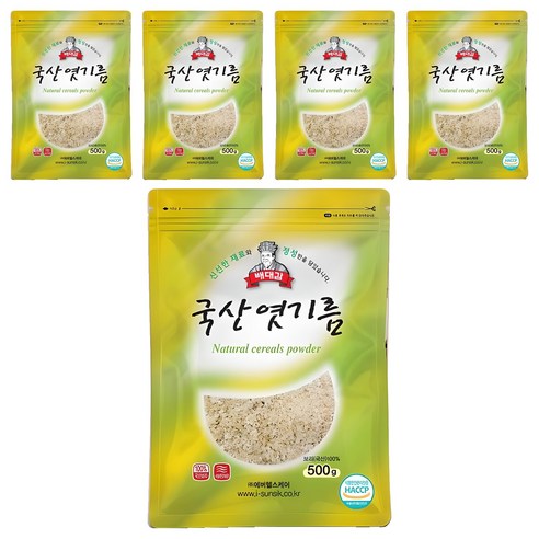 배대감 국산 엿기름, 500g, 5개