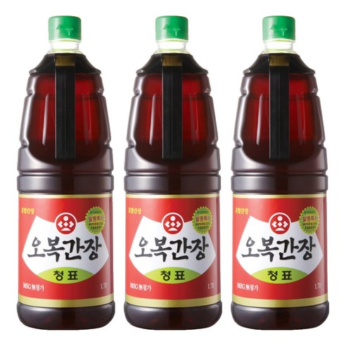 [오복] 오복간장 청표, 1.7L, 3개