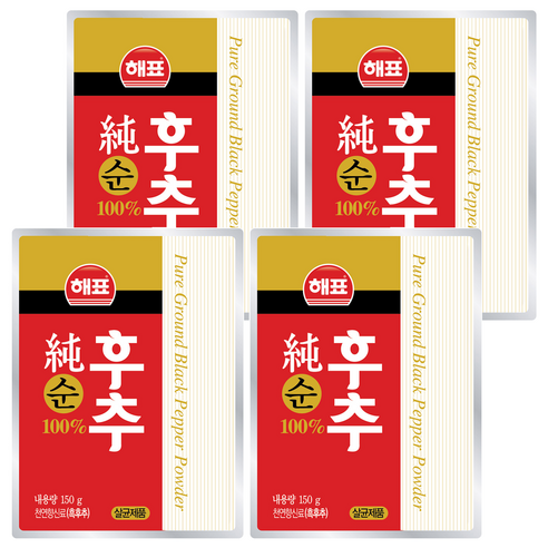 해표 순후추, 150g, 4개